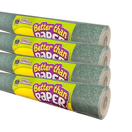 Teacher Created Resources Better Than Paper Bulletin Board Roll, Vintage Chalkboard, 4PK TCR32460